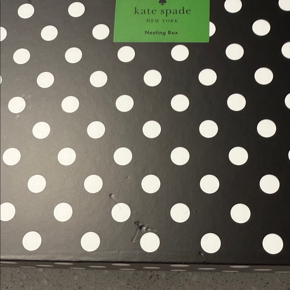 Kate Spade Black and White Polka Dot Box - Picture 3 of 8